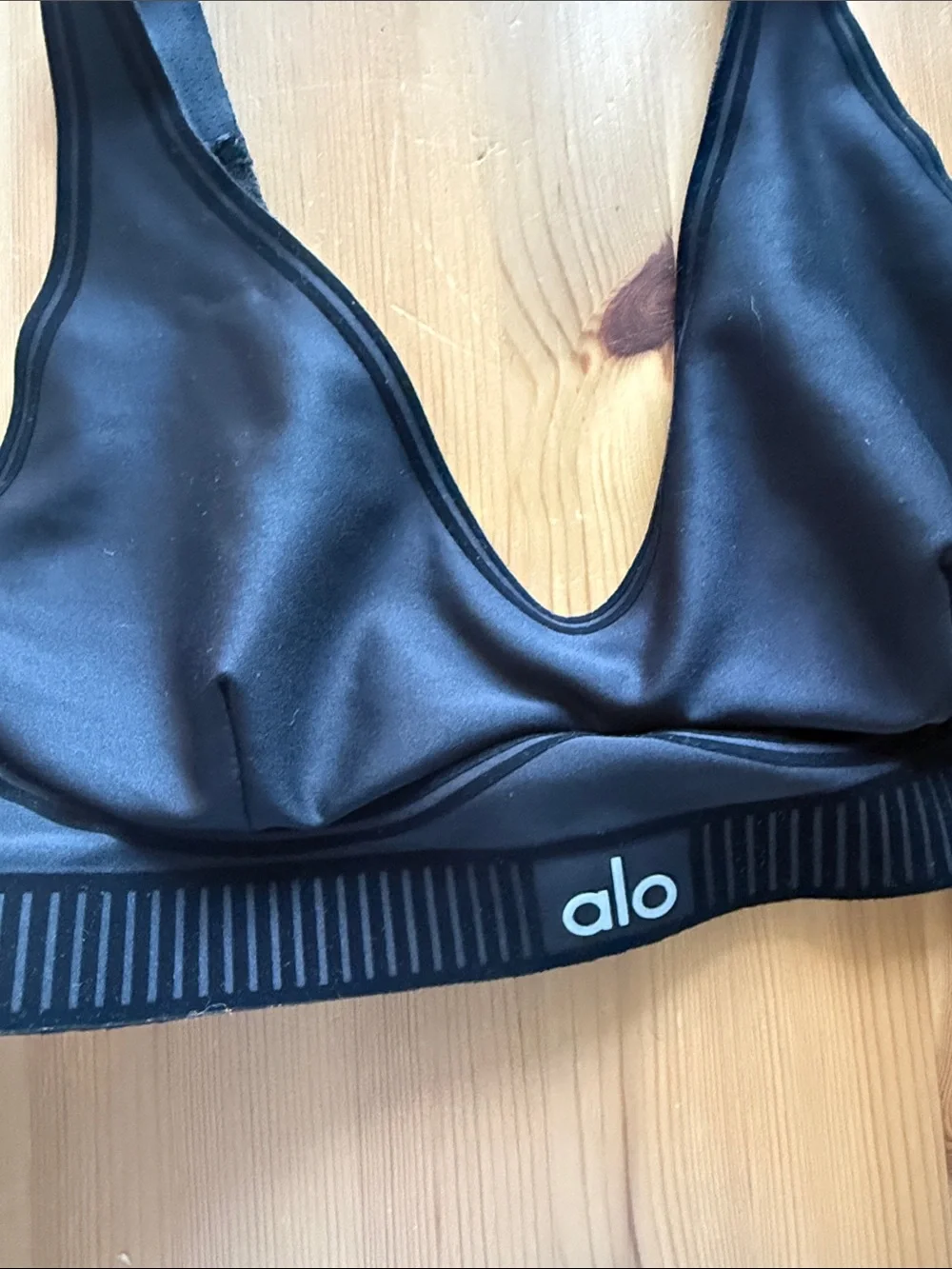 ALO Airlift Line Up Bra, Black, size S
